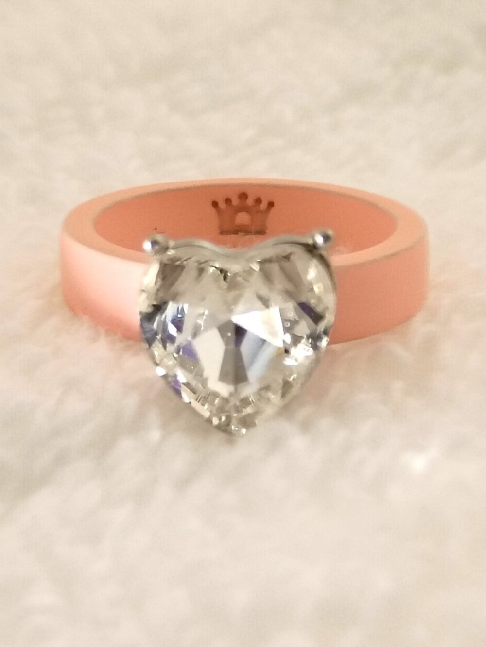 Size 7 Women’s Pink Ceramic Promise Ring – Engagement Promise Ring